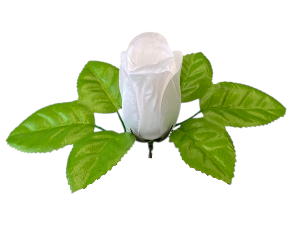 Головки квітів Бутон Рози з листочком