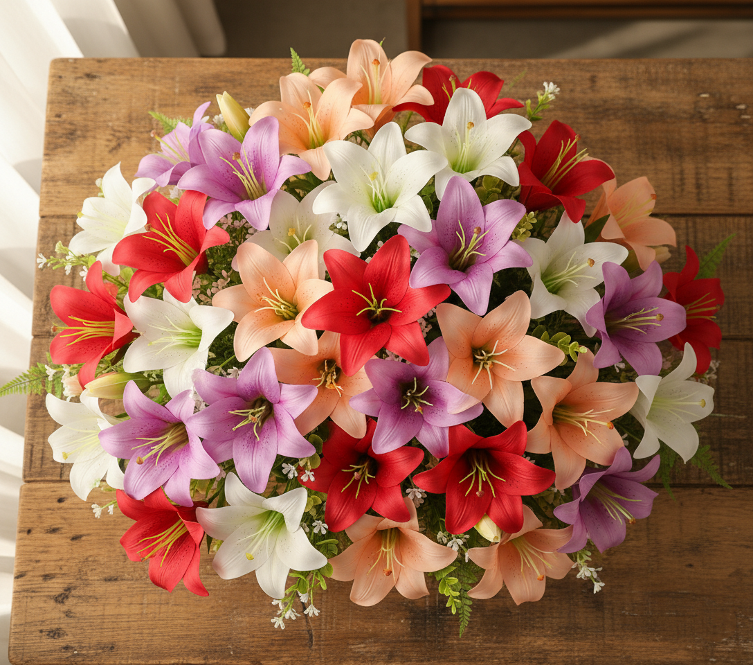 Корзина з лілями